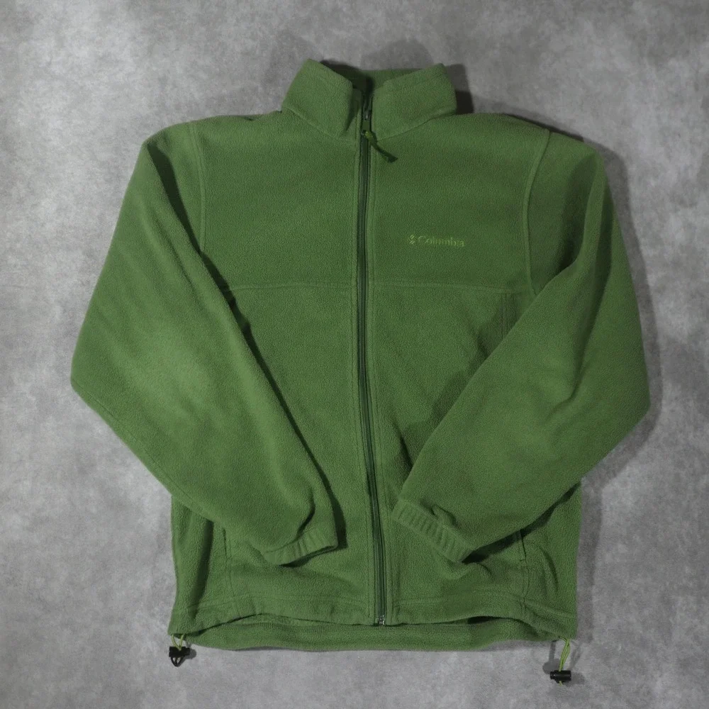 Columbia Full Zip Fleece Jacket Green Medium